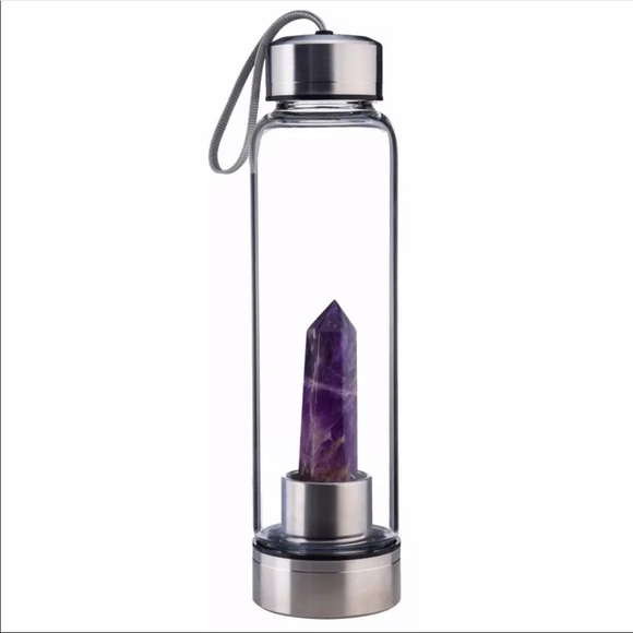 Natural Crystal Point Healing Water Bottle - Picture 3 of 8